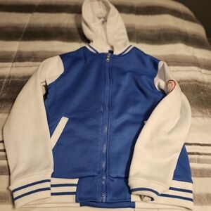 Kids Blue and White Hoodie